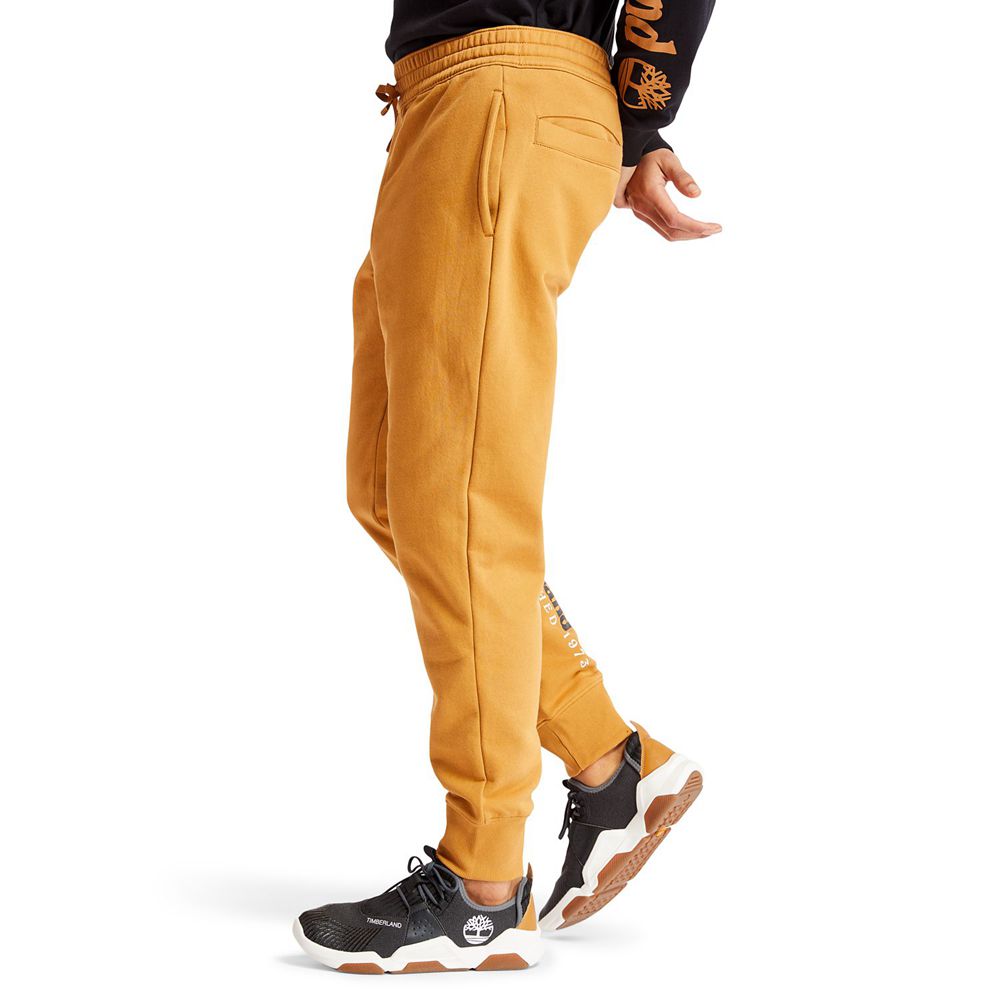 Pantalones Timberland Hombre Essential Logo Sweat Marrones - Chile QTL-650819